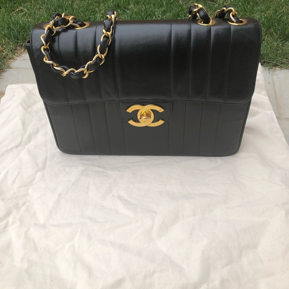Vintage Chanel vertical jumbo